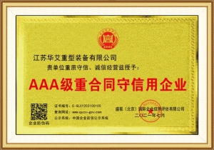 三A级重合同守信用企业